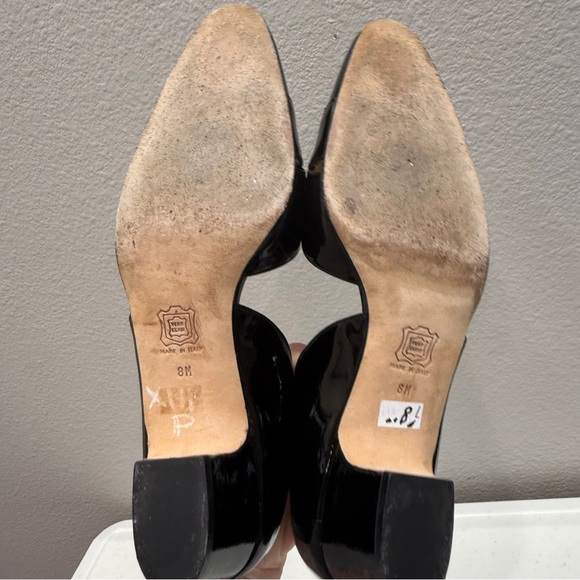 Silvia Fiorentina Low Heel Pumps Shoes Size 8 Black Patent Leather - Picture 4 of 10